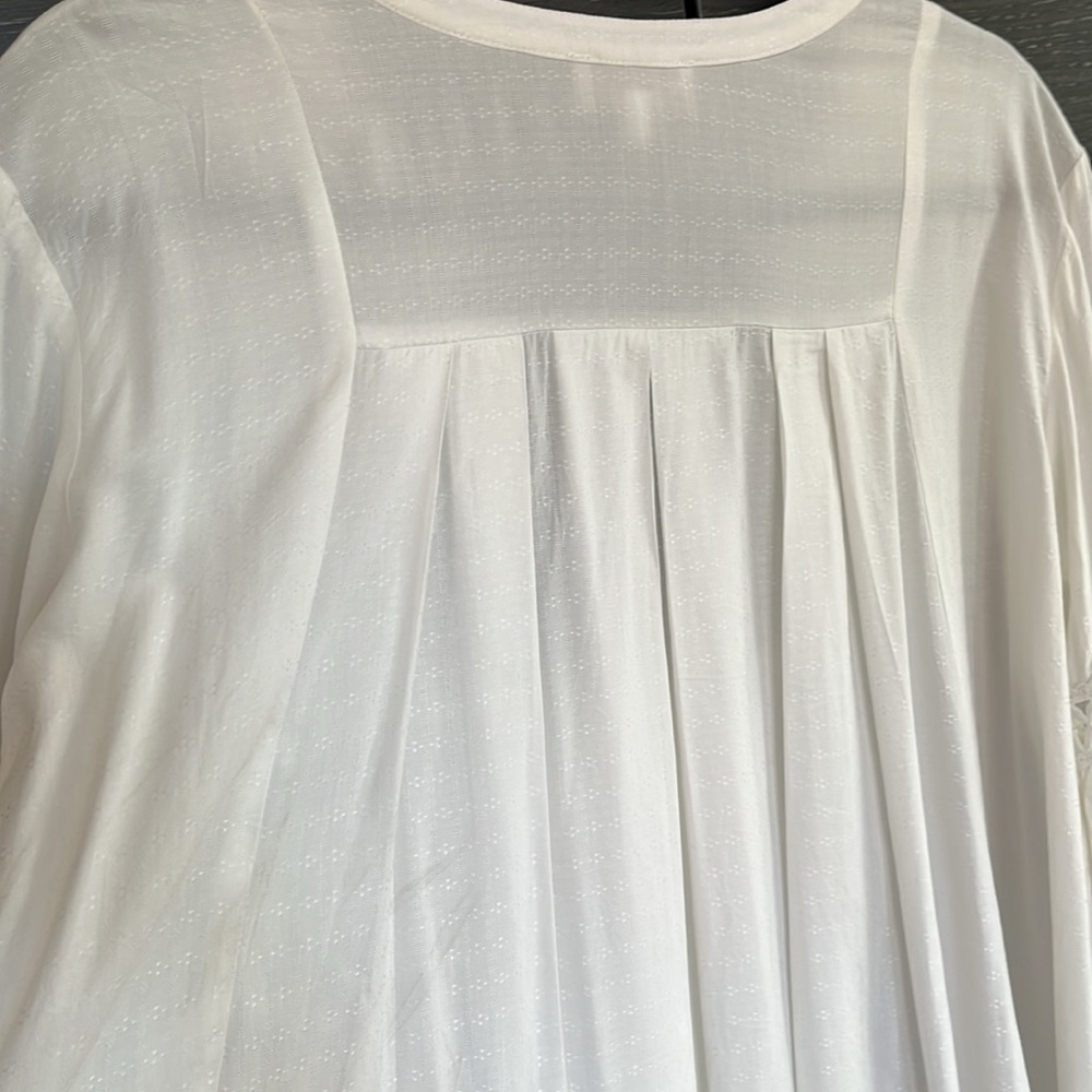 SOLD‼️Like New APRICOT Cream Boho Blouse Small-Med Size 8 - Picture 6 of 7